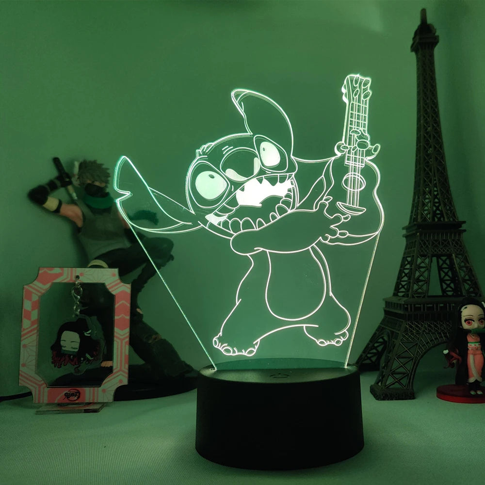 Lilo & Stitch Cartoon 3D Lamp Figure LED Night