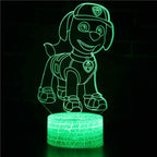 Paw Patrols 3D LED Night Lights